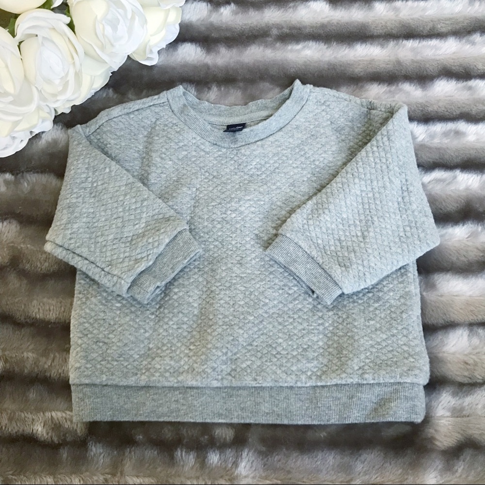 Baby Gap Quilted Sweatshirt in Heather Grey